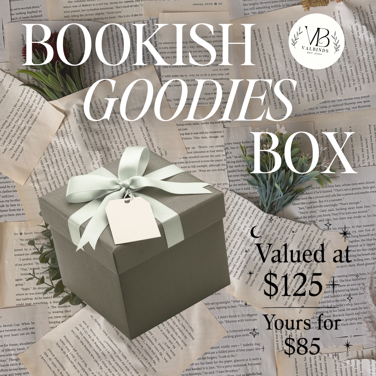 The ValBinds Bookish Goodies Box ✨ (Handmade Perfume, Tee + Curated Book & More!)