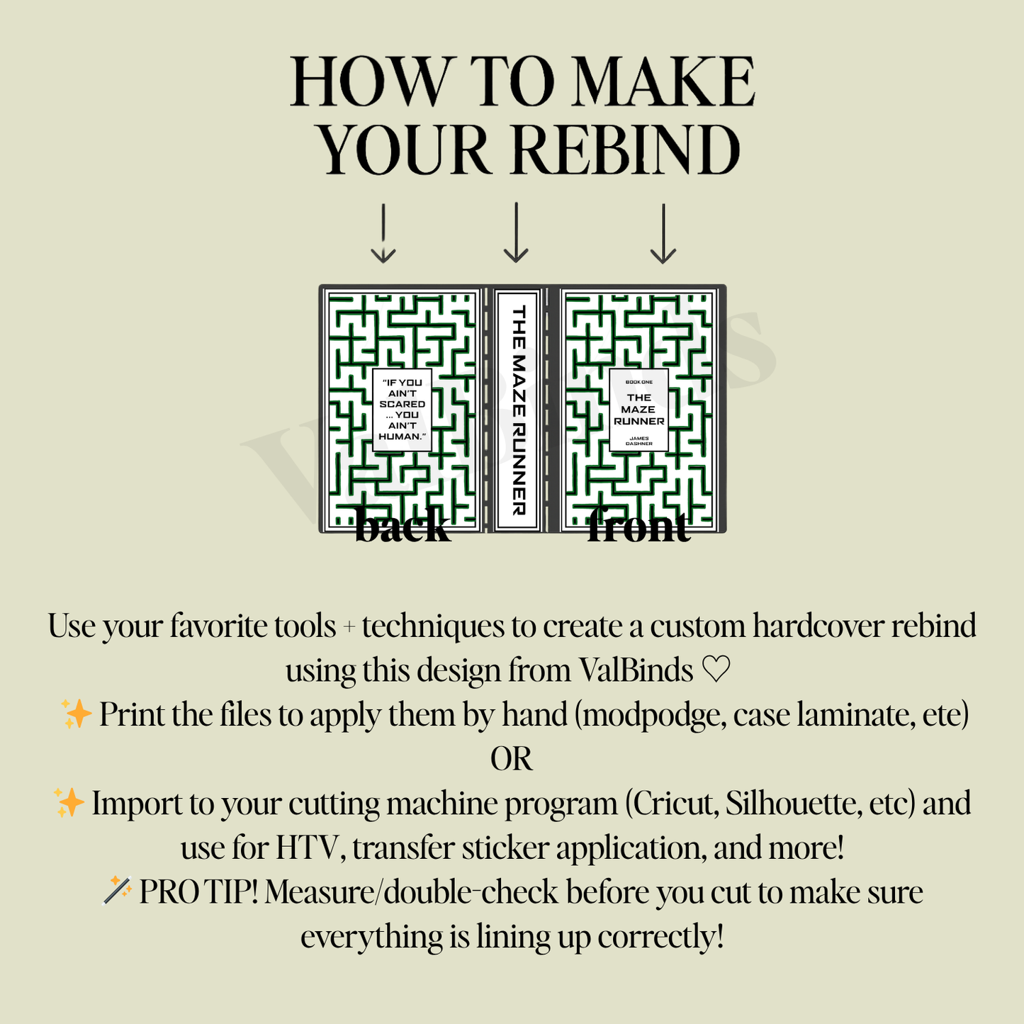 The Maze Runner Bookbinding Book Cover PNG – Full Front, Back & Spine + Layered Elements for DIY Rebind