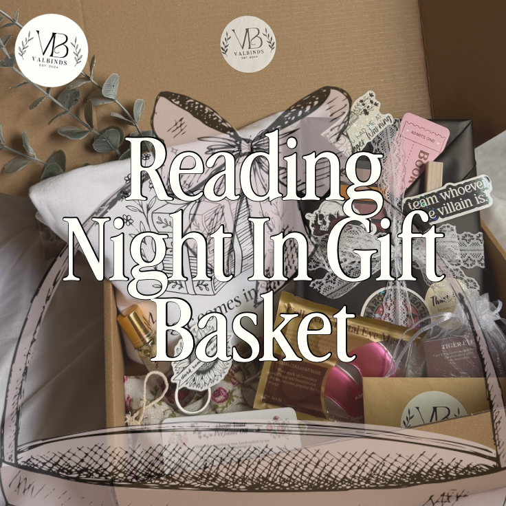 Reading Night In Gift Basket | Surprise Book or Custom Rebind | Cozy Bookish Gift