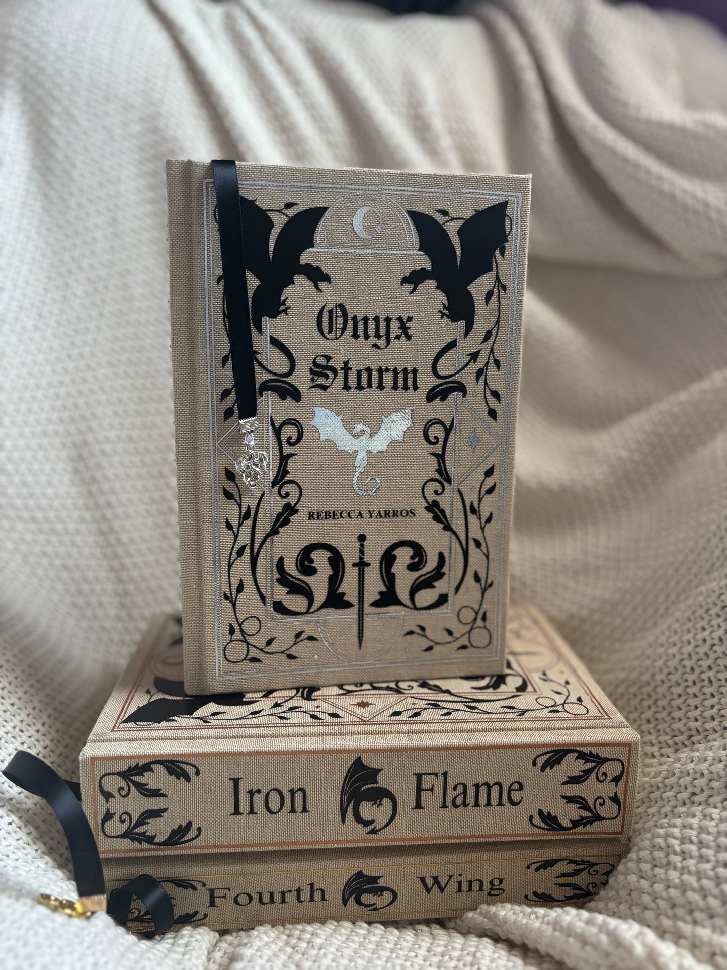 Onyx Storm by Rebecca Yarros Rebind | Handmade Custom Special Edition