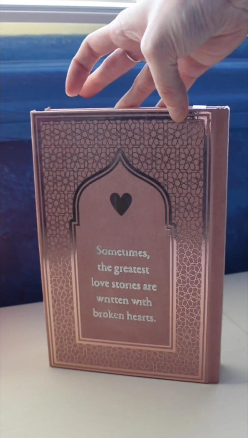 Once Upon a Broken Heart Bookbinding Book Cover PNG – Layered Front, Spine & Back Design for DIY Rebind