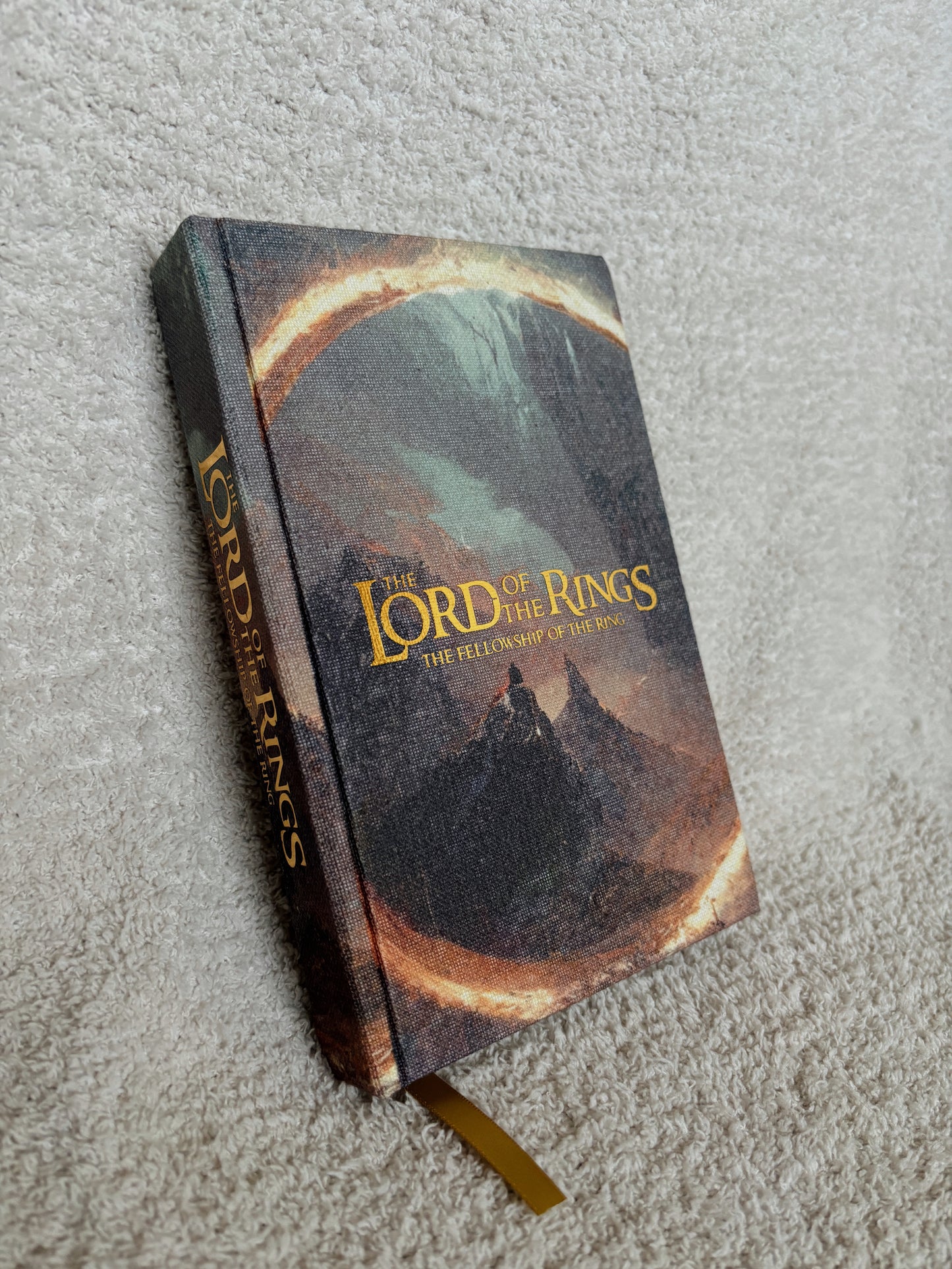 The Fellowship of the Ring by J.R.R. Tolkien – Custom Canvas Hardcover Rebind