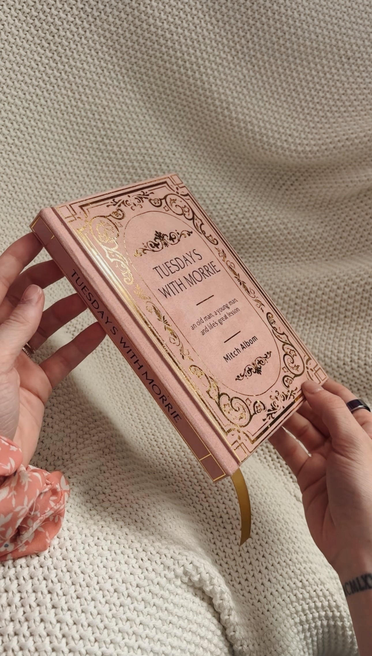 Tuesdays with Morrie by Mitch Albom Custom Handmade Rebind | Special Edition Rebound Book