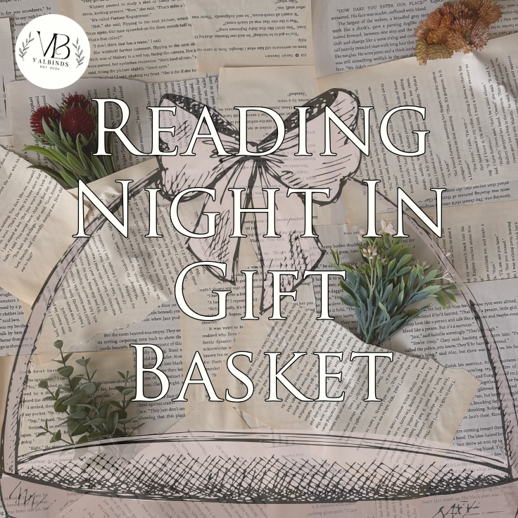 Reading Night In Gift Basket | Surprise Book or Custom Rebind | Cozy Bookish Gift