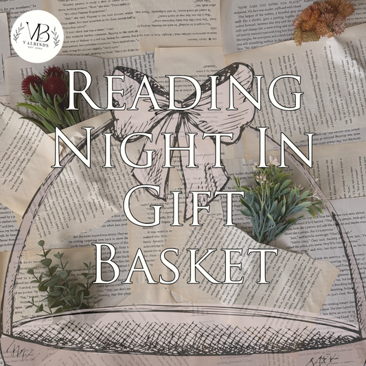 Reading Night In Gift Basket | Surprise Book or Custom Rebind | Cozy Bookish Gift