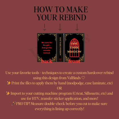 Shepherd King Duology Bookbinding Book Cover Set – One Dark Window & Two Twisted Crowns PNG + SVG Files for DIY Rebind