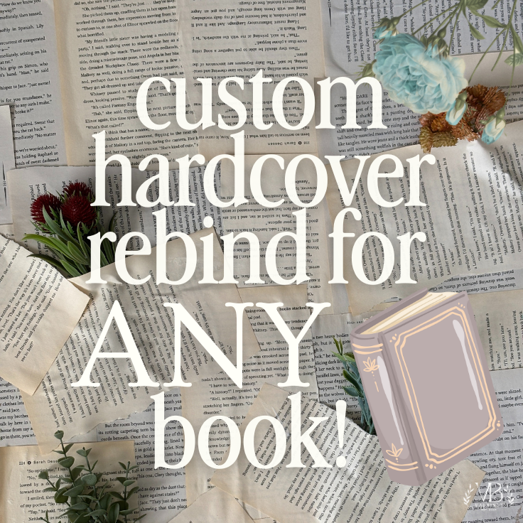 Custom HARDCOVER Rebinding for ANY Book! | Special Edition | Handmade Rebound Book