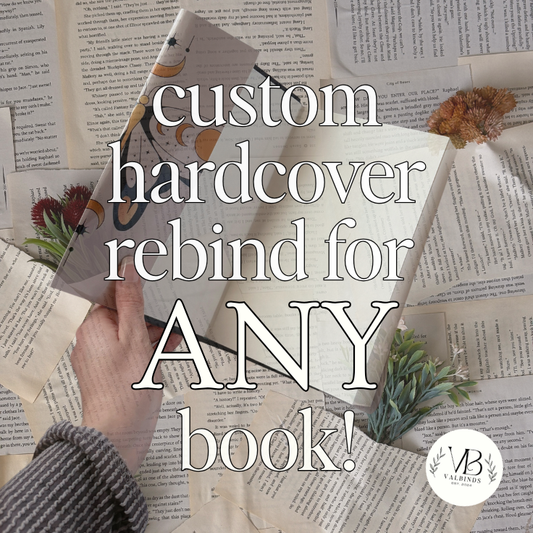 Custom HARDCOVER Rebinding for ANY Book! | Special Edition | Handmade Rebound Book