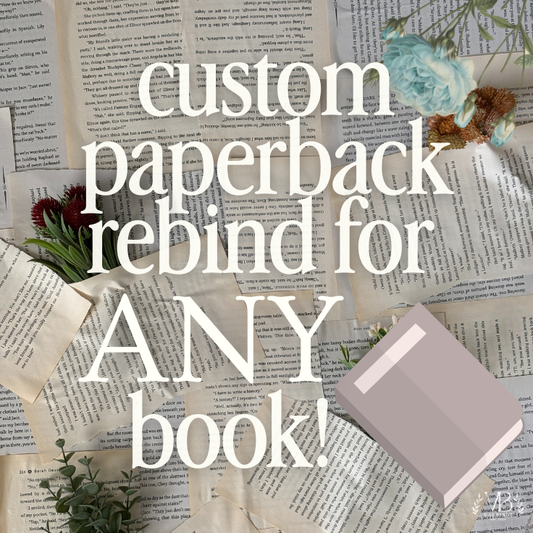 Custom PAPERBACK Rebinding for ANY Book! | Special Edition | Handmade Rebound Book
