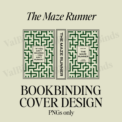 The Maze Runner Bookbinding Book Cover PNG – Full Front, Back & Spine + Layered Elements for DIY Rebind