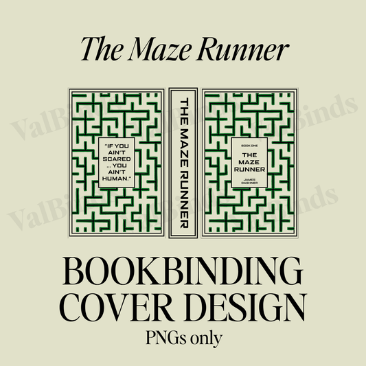 The Maze Runner Bookbinding Book Cover PNG – Full Front, Back & Spine + Layered Elements for DIY Rebind