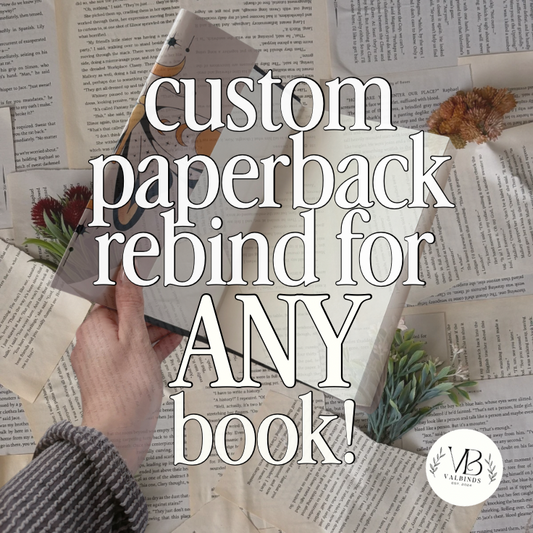 Custom PAPERBACK Rebinding for ANY Book! | Special Edition | Handmade Rebound Book