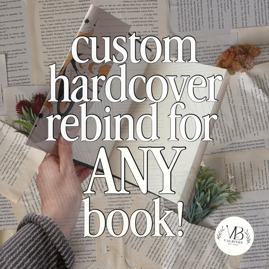 Custom HARDCOVER Rebinding for ANY Book! | Special Edition | Handmade Rebound Book