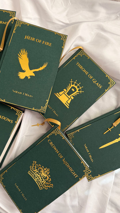 Throne of Glass Series by Sarah J Maas Full Rebound Set | Handmade Special Custom Editions