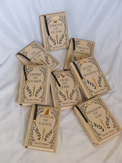 Throne of Glass Series by Sarah J Maas Full Rebound Set | Handmade Special Custom Editions