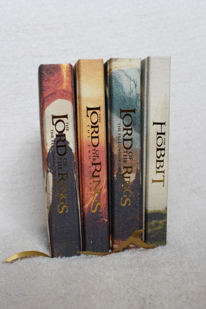 The Hobbit & The Lord of the Rings by J.R.R. Tolkien – Handcrafted Canvas Rebind Set