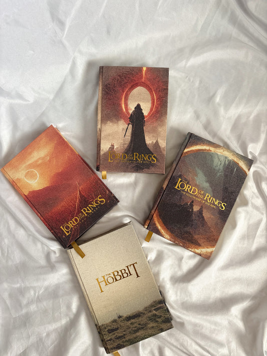 The Hobbit & The Lord of the Rings by J.R.R. Tolkien – Handcrafted Canvas Rebind Set