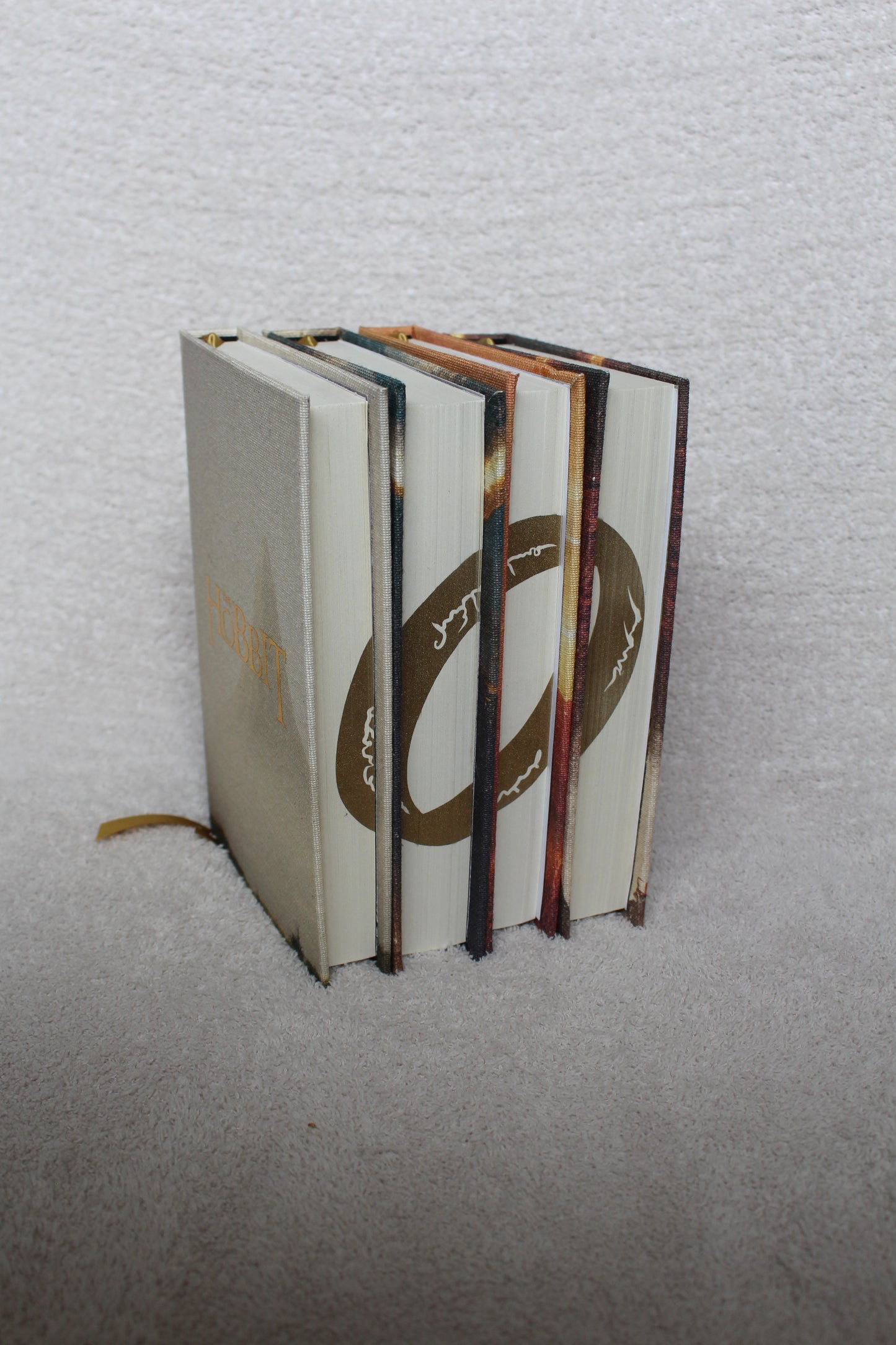The Hobbit & The Lord of the Rings by J.R.R. Tolkien – Handcrafted Canvas Rebind Set