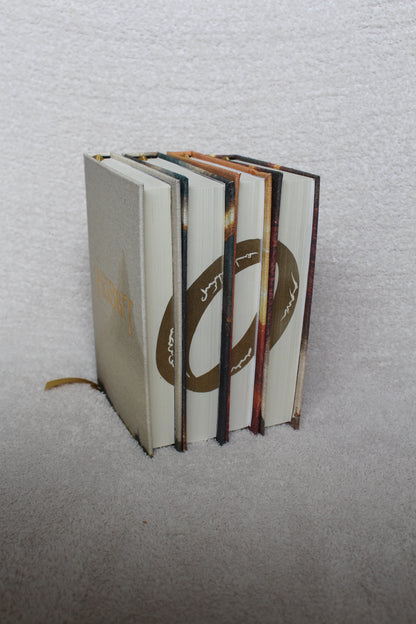 The Hobbit & The Lord of the Rings by J.R.R. Tolkien – Handcrafted Canvas Rebind Set