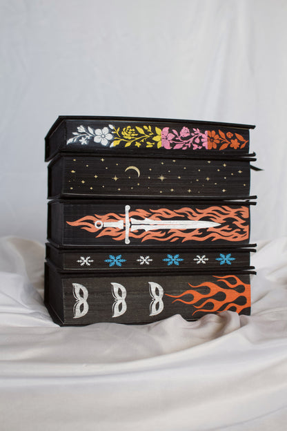 A Court of Mist and Fury by Sarah J Maas | Handmade, Custom Special Edition Rebind, Rebound Book