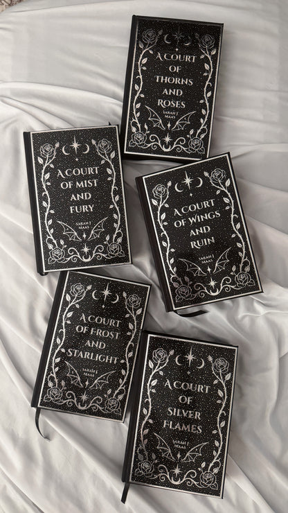 A Court of Silver Flames by Sarah J Maas | Handmade, Custom Special Edition Rebind, Rebound Book