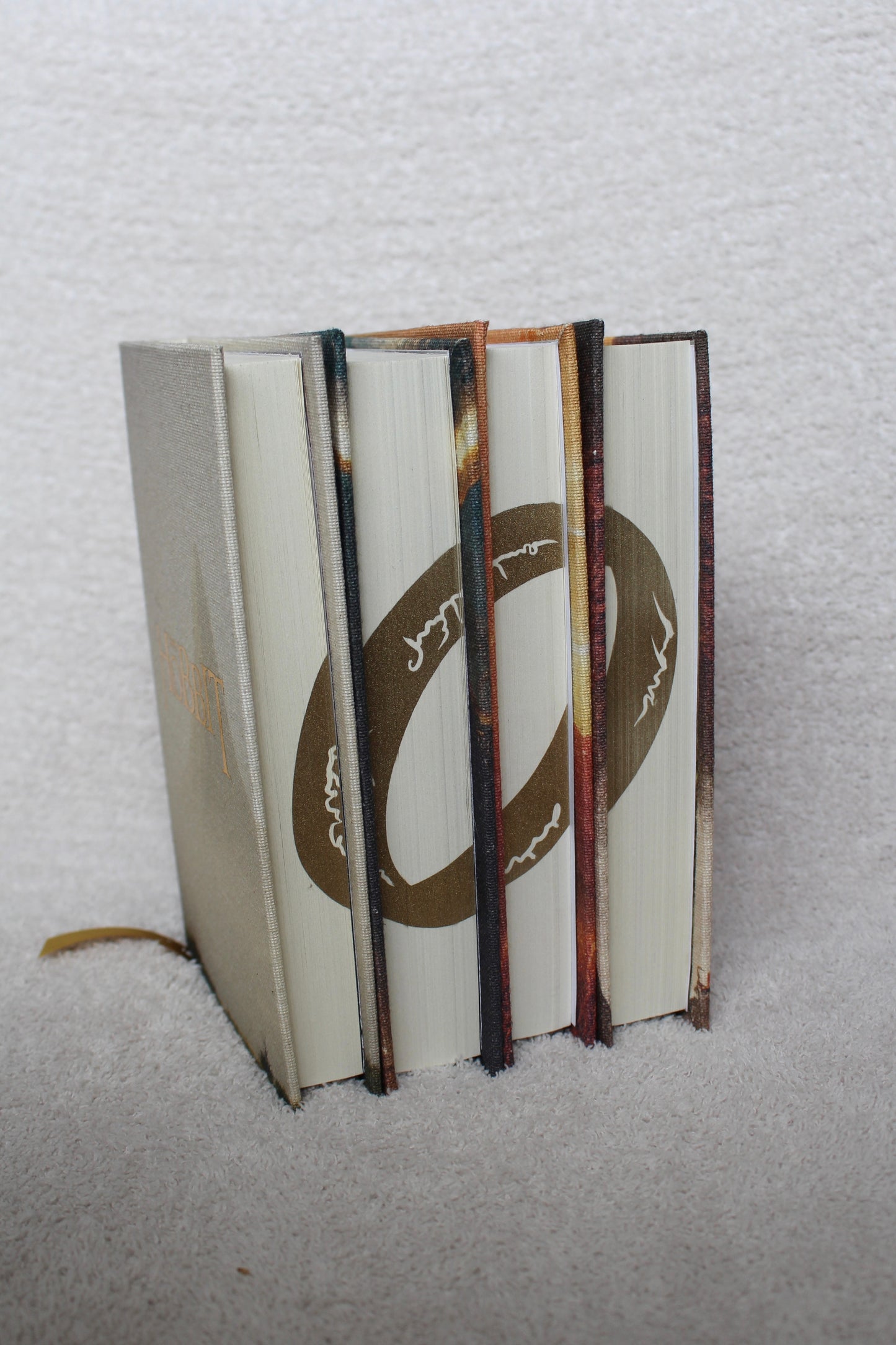 The Hobbit & The Lord of the Rings by J.R.R. Tolkien – Handcrafted Canvas Rebind Set