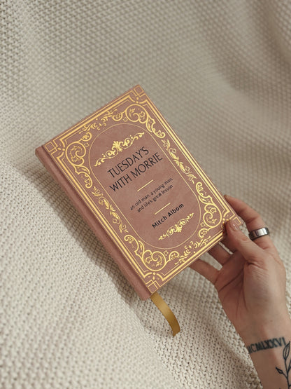 Tuesdays with Morrie by Mitch Albom Custom Handmade Rebind | Special Edition Rebound Book