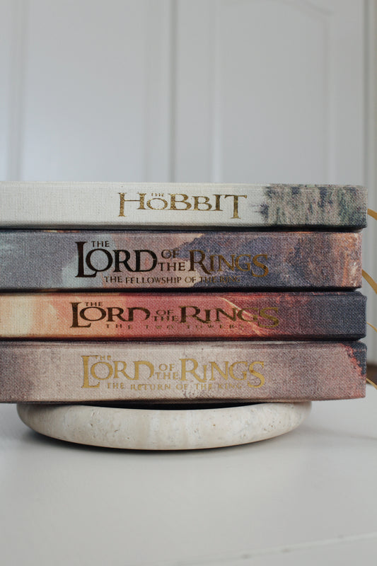 The Hobbit & The Lord of the Rings by J.R.R. Tolkien – Handcrafted Canvas Rebind Set