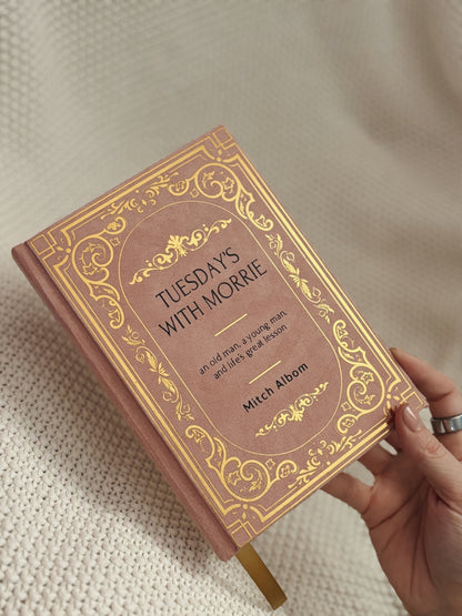 Tuesdays with Morrie by Mitch Albom Custom Handmade Rebind | Special Edition Rebound Book