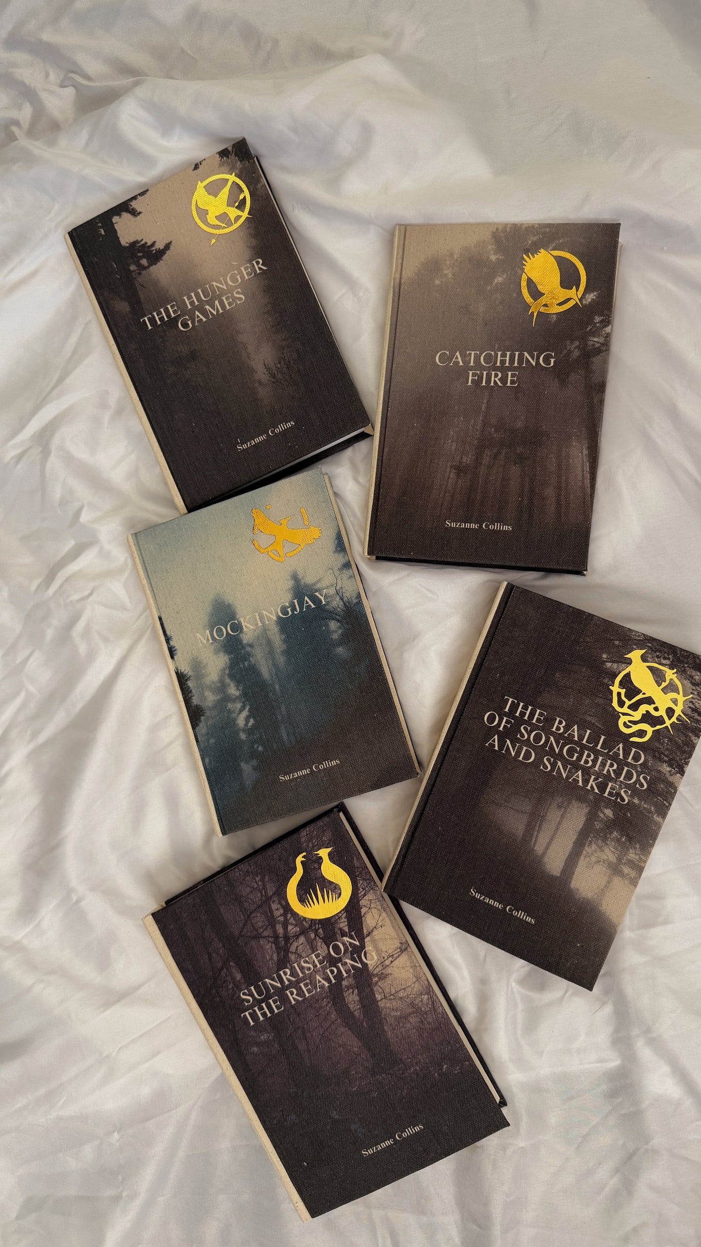 The Hunger Games Series Books 1-5 by Suzanne Collins Custom Special Editions, Handmade Rebound Books