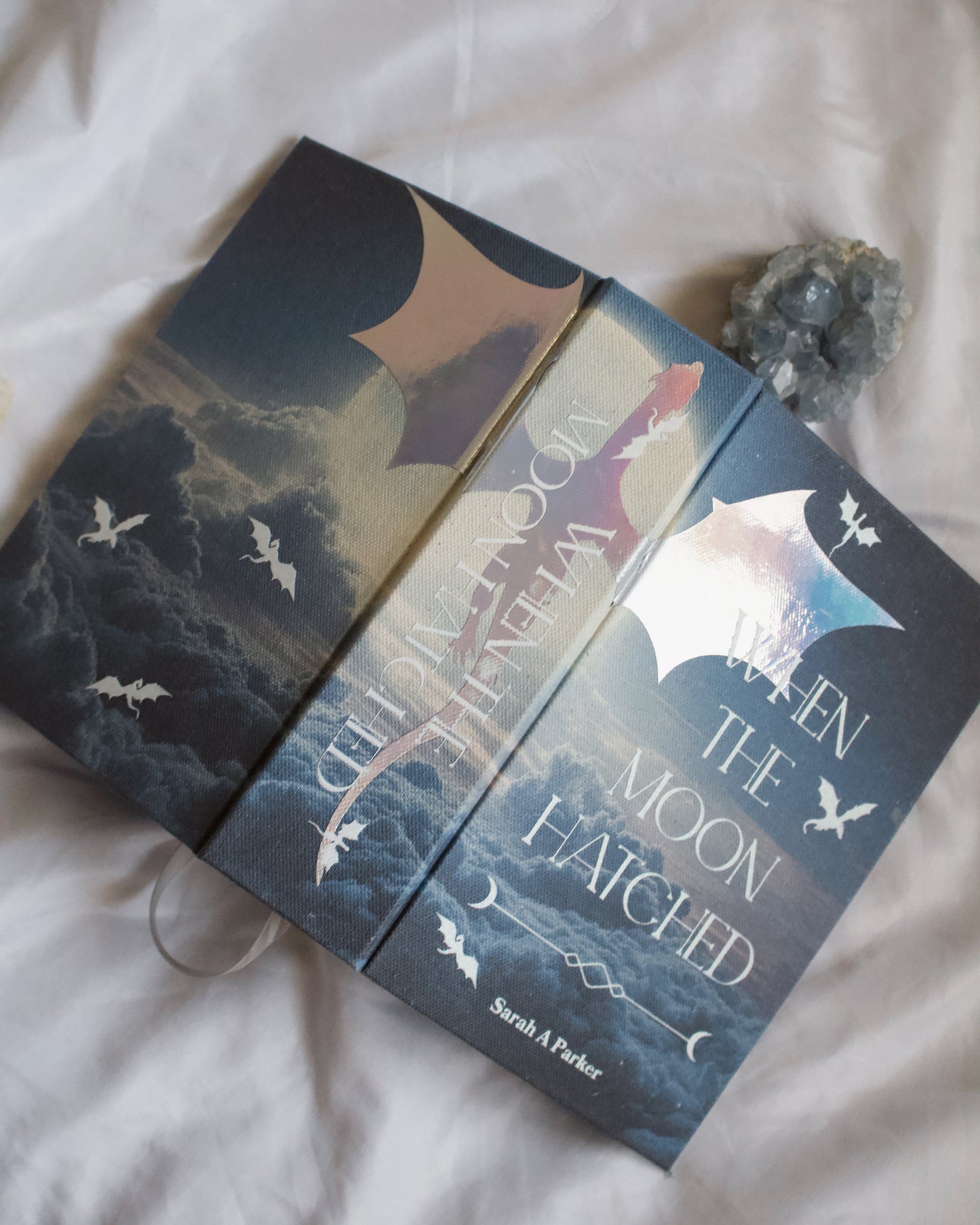When the Moon Hatched by Sarah A. Parker Rebind | Handmade, Custom Special Edition, Rebound Book