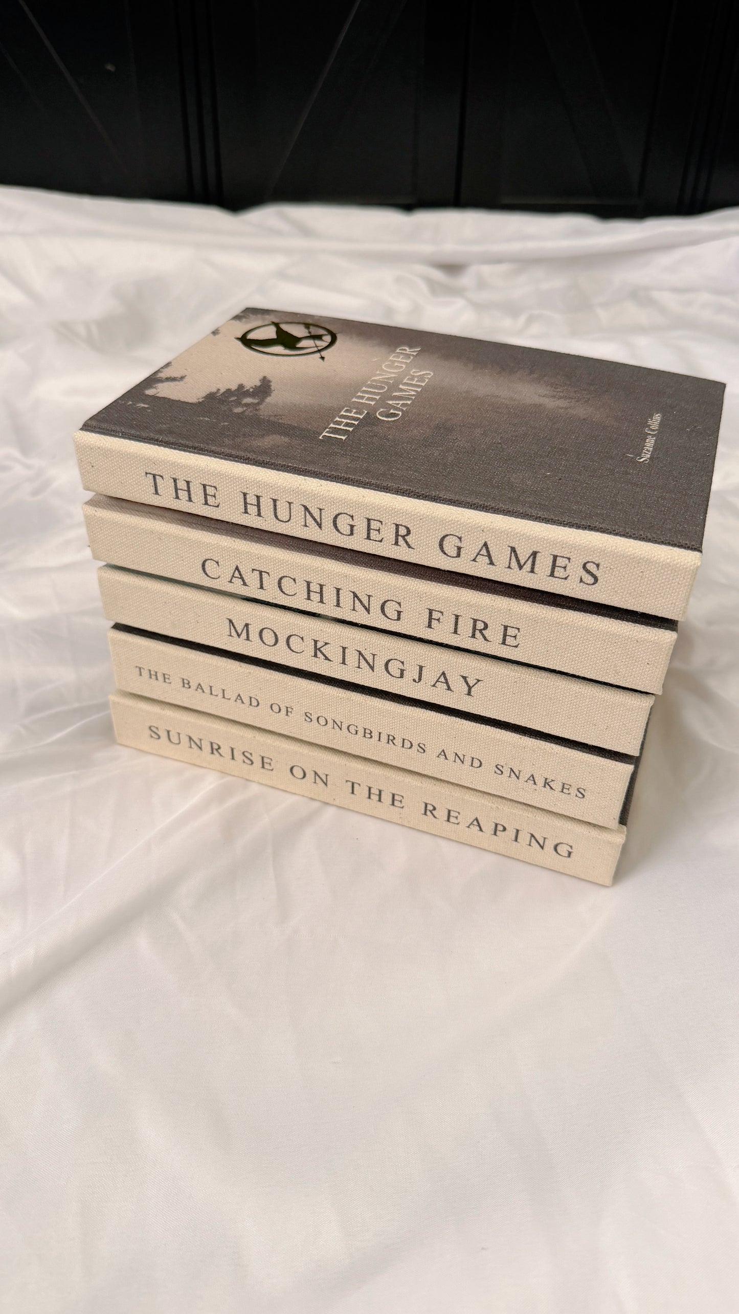 The Hunger Games Series Books 1-5 by Suzanne Collins Custom Special Editions, Handmade Rebound Books
