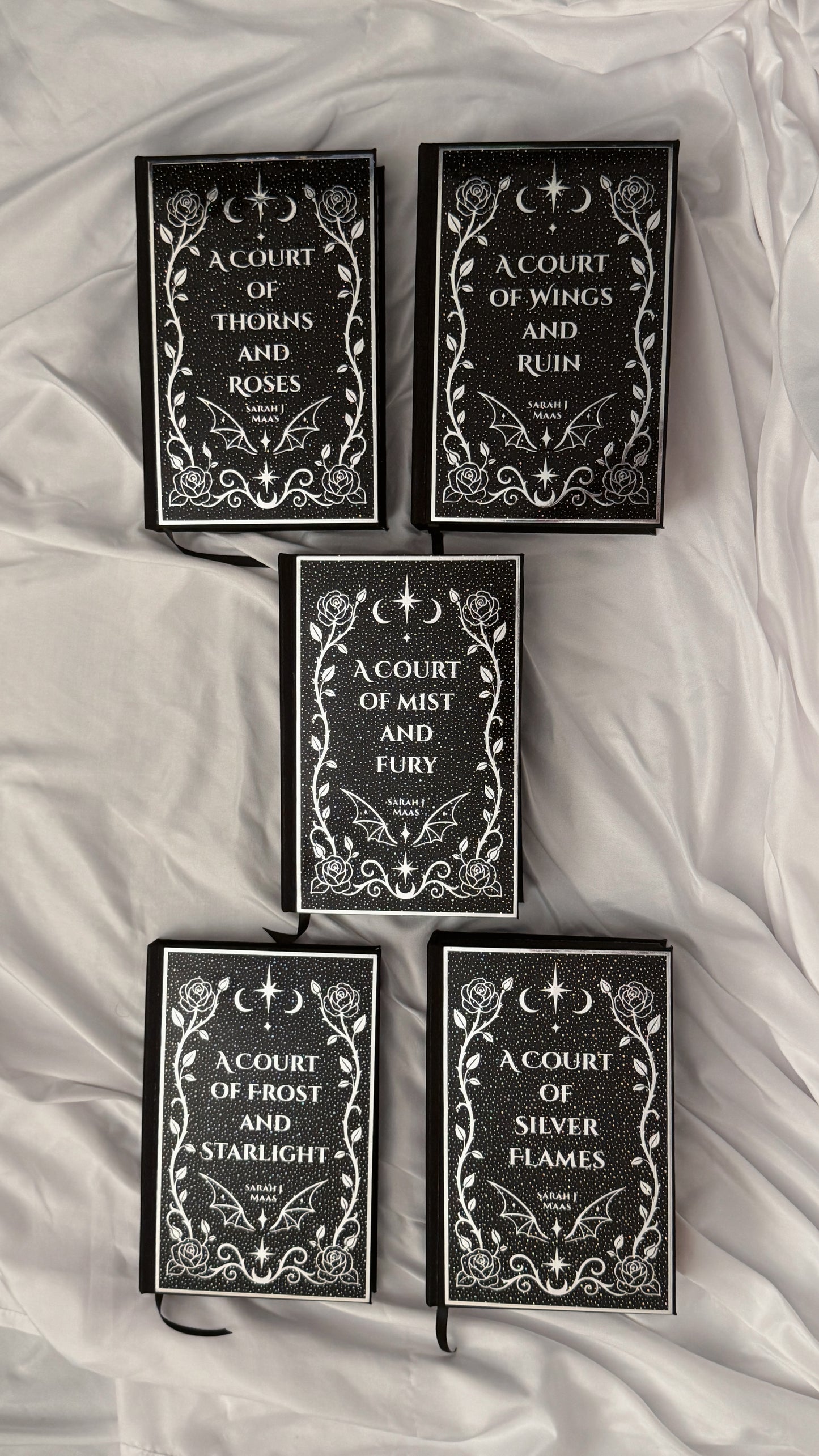 A Court of Frost and Starlight by Sarah J Maas | Handmade, Custom Special Edition Rebind, Rebound Book