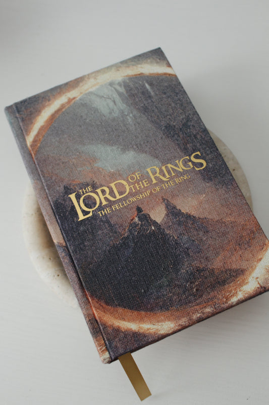 The Fellowship of the Ring by J.R.R. Tolkien – Custom Canvas Hardcover Rebind