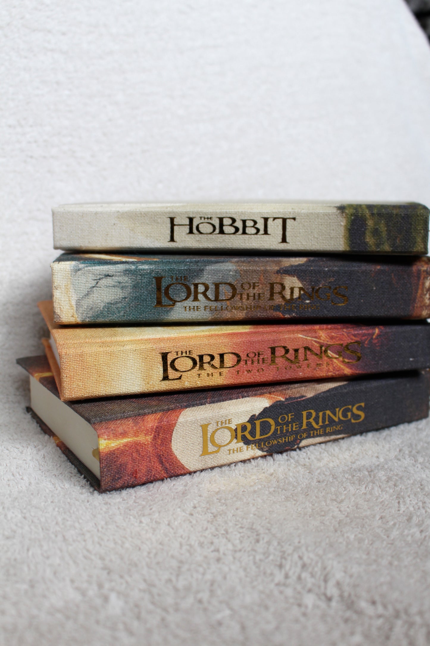 The Hobbit & The Lord of the Rings by J.R.R. Tolkien – Handcrafted Canvas Rebind Set