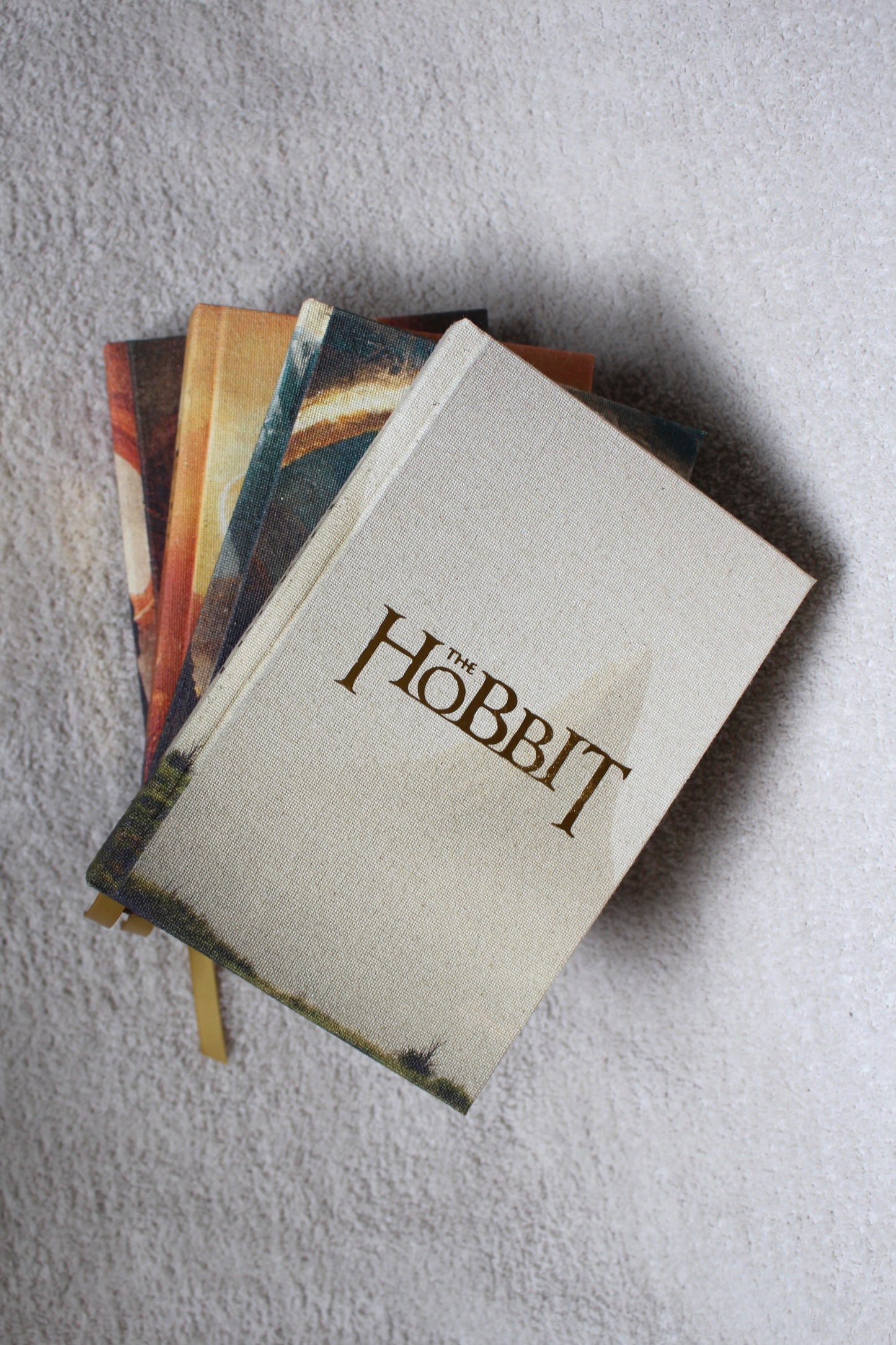 The Hobbit & The Lord of the Rings by J.R.R. Tolkien – Handcrafted Canvas Rebind Set