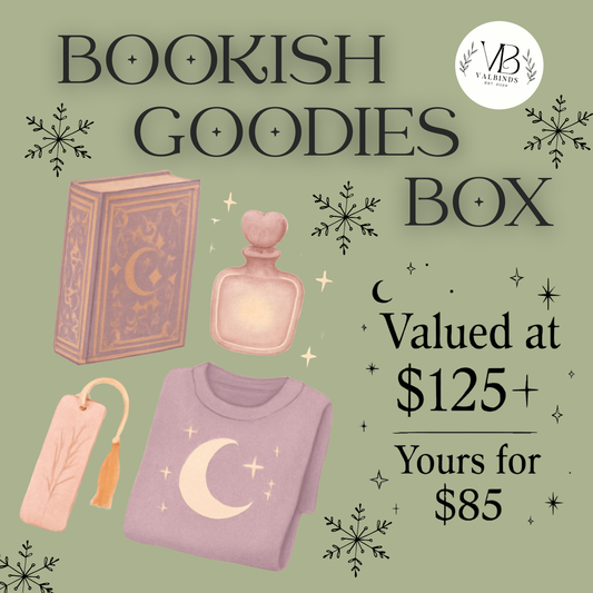 The ValBinds Bookish Goodies Box ✨ (Handmade Perfume, Tee & Curated Book & More!)