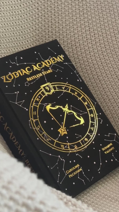 Zodiac Academy Bookbinding Book Cover PNG – Restless Stars Front, Back & Spine Design | Printable Transparent Files for DIY Rebind